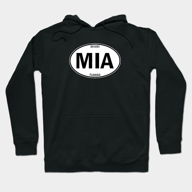 Miami, Florida, MIA, FL, USA Oval Travel Sticker. Perfect road trip memory to remember your fun vacation as a travel luggage or car bumper sticker. Hoodie by SeaStories